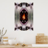 Poster Monstre dans la cheminée (Cuisine)