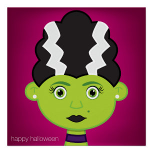 Poster Monstre de fille verte