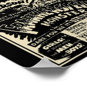 Poster Monstre de film d'horreur Mummy Dracula Werewolf F (Coin)