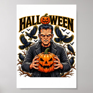 Poster Monstre de Frankenstein d'Halloween