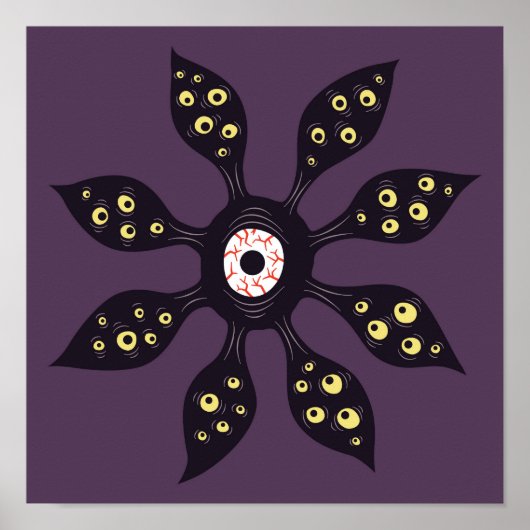 Poster Monstre Evil Eye Déplaisant étrange art gothique (Devant)