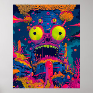 Poster Monstre géant de l'arbre Eyeball
