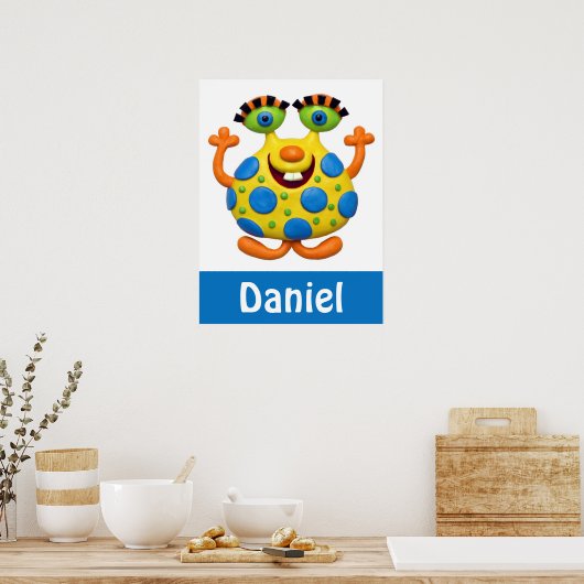 Poster Monstre jaune tacheté (Cuisine)