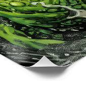 Poster Monstre mince vert (Coin)