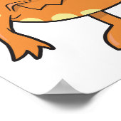 Poster monstre mohawk orange de nombreux yeux (Coin)