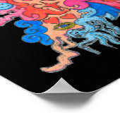 Poster Monstre psychédélique Blacklight (Coin)