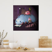 Poster Monstre Sous Le Lit (Cuisine)