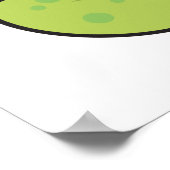 Poster monstre vert drôle (Coin)