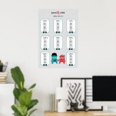 Poster Monstres dans Love Mariage Table Plan (Bureau à domicile)