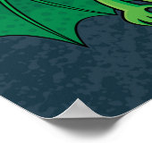 Poster Monstres de Cute Green (Coin)