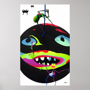 Poster Monstres de stress auto-générés