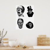 Poster Monstres déplaisants Créatures Horreur Art illustr (Cuisine)