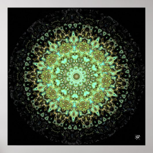 Poster Monstres mandala (Devant)