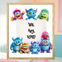 Monstres mignonnes amusantes Classroom Décor Texte