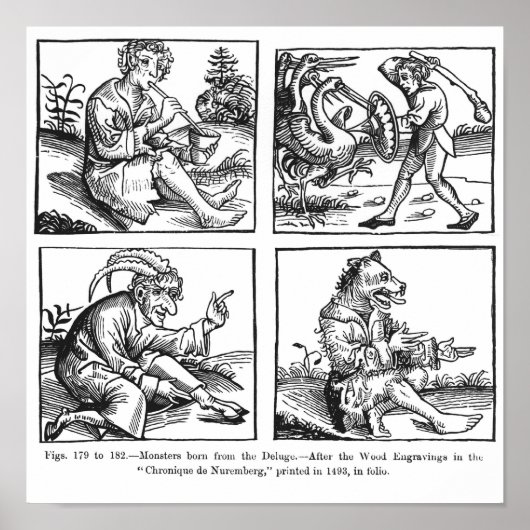 Poster Monstres nés du Deluge (Devant)