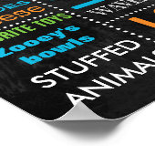 Poster Monstres Premier anniversaire de fête panneau de s (Coin)