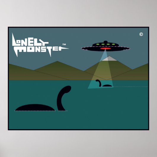 Poster Monstres solitaires et OVNI (Devant)