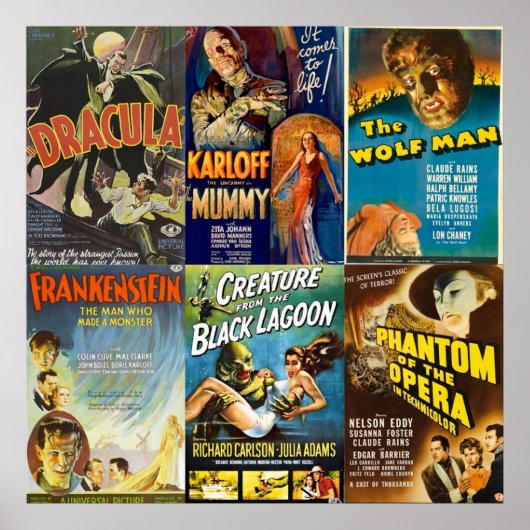 Poster Monstres universels (Devant)