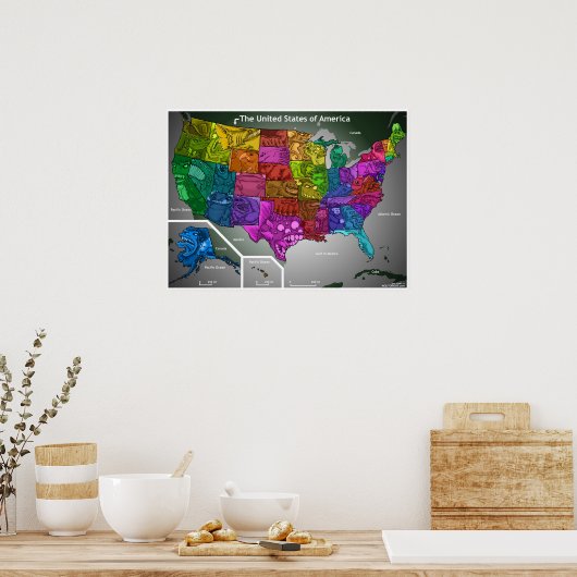 Poster Monstres USA (Cuisine)