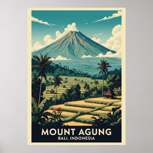 Poster Mont Agung Bali Indonésie V02 (Devant)