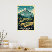 Poster Mont Agung Bali Indonésie V02 (Cuisine)