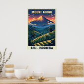 Poster Mont Agung Bali Indonésie V03 (Cuisine)