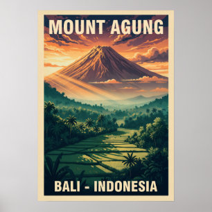 Poster Mont Agung Bali Indonésie V04