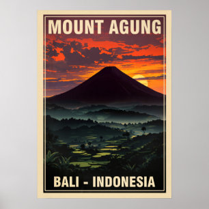 Poster Mont Agung Bali Indonésie V05