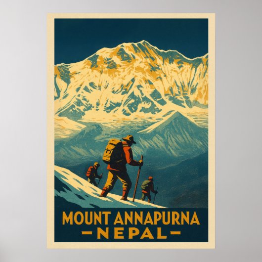 Poster Mont Annapurna Népal V01 (Devant)