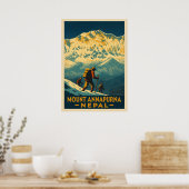 Poster Mont Annapurna Népal V01 (Cuisine)