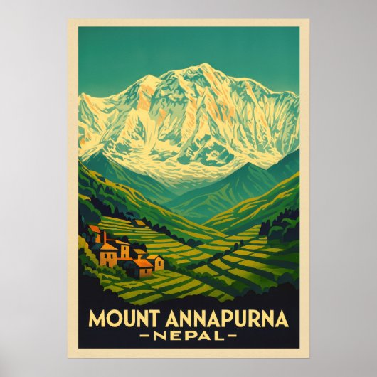 Poster Mont Annapurna Népal V02 (Devant)