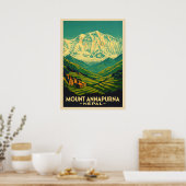 Poster Mont Annapurna Népal V02 (Cuisine)