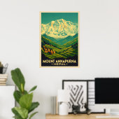 Poster Mont Annapurna Népal V02 (Bureau à domicile)