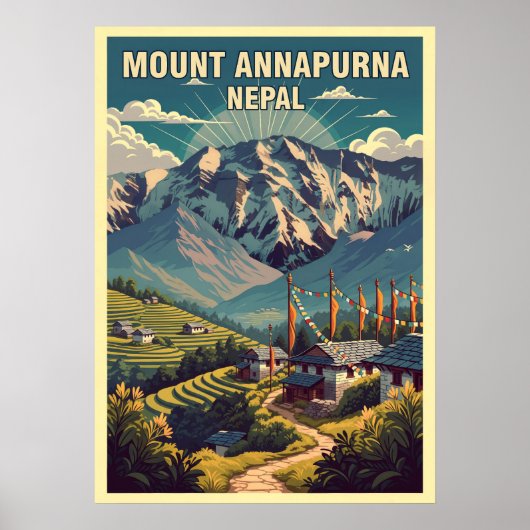 Poster Mont Annapurna Népal V06 (Devant)
