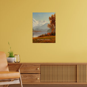 Poster Mont Baker, Washington, art raffiné,