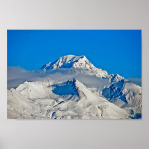 Poster Mont Blanc Les Arcs Alpes françaises France