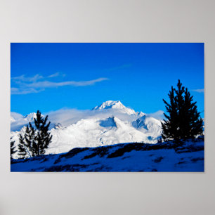 Poster Mont Blanc Les Arcs Alpes françaises France
