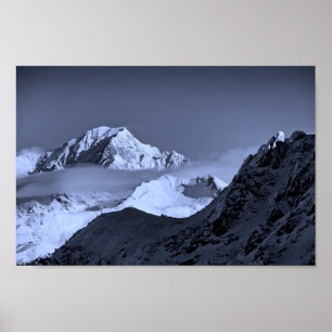 Poster Mont Blanc Les Arcs Alpes françaises France