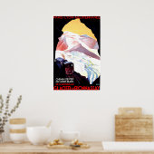 Poster Mont Blanc, montagne France, voyage ferroviaire vi (Cuisine)