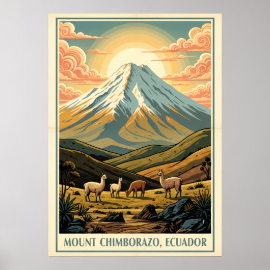 Poster Mont Chimborazo Équateur V01 (Devant)