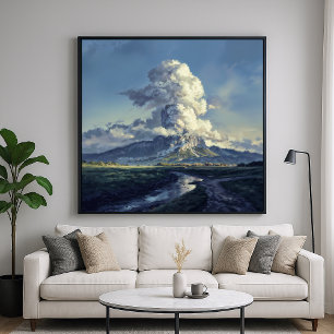 Poster Mont Cloud - Style Peintre Paysage Majestueux