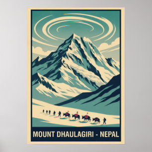 Poster Mont Dhaulagiri Népal V04