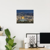 Poster Mont du Temple et Dôme du Rocher, aube (Bureau à domicile)