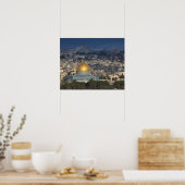 Poster Mont du Temple et Dôme du Rocher, aube (Cuisine)