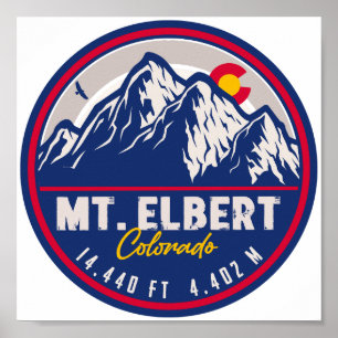 Poster Mont Elbert - Colorado 14ers fourteener
