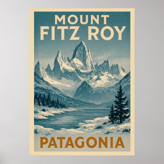 Poster Mont Fitz Roy Patagonie V02 (Devant)