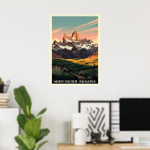 Poster Mont Fitz Roy Patagonie V07 (Bureau à domicile)