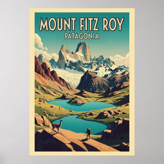 Poster Mont Fitz Roy Patagonie V09 (Devant)