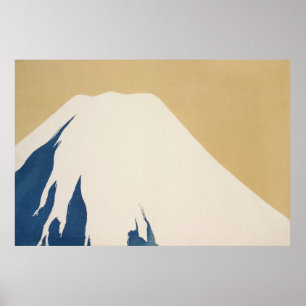 Poster Mont Fuji depuis Momoyogusa–Fleurs