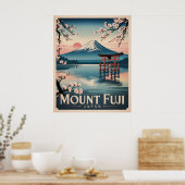 Poster Mont Fuji Japon (Cuisine)